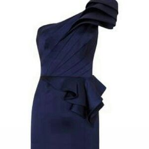 Royal blue karen millen one shoulder dress